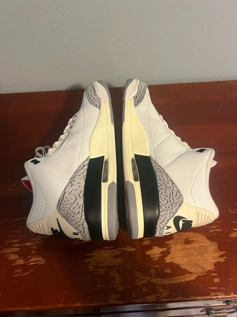 Air Jordan 3 white cement authentic men size 13 excellent condition - Picture 5 of 9